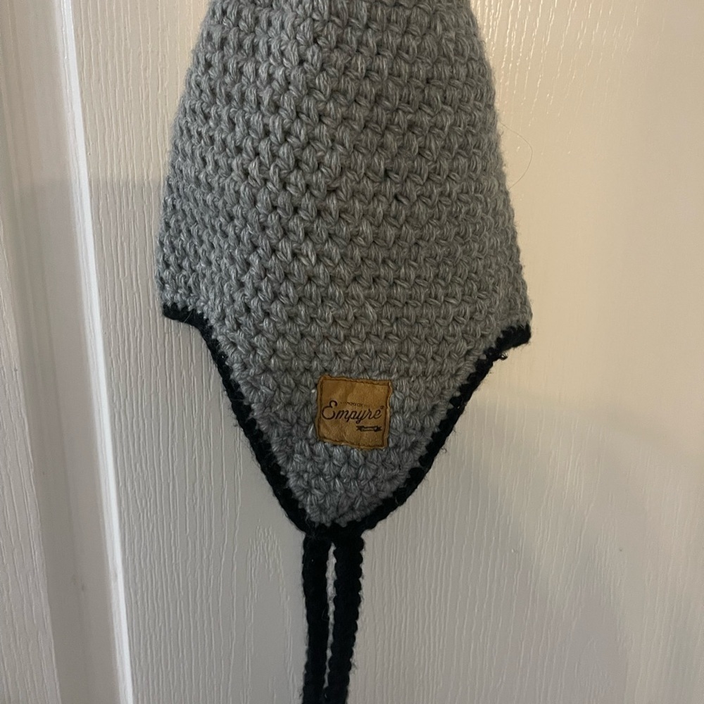 Empyre Gray and Black Knit Beanie